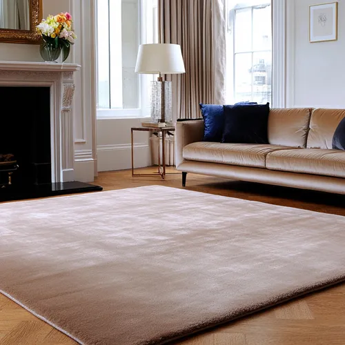 Plain Hint Of Mouse Brown Wool Rug